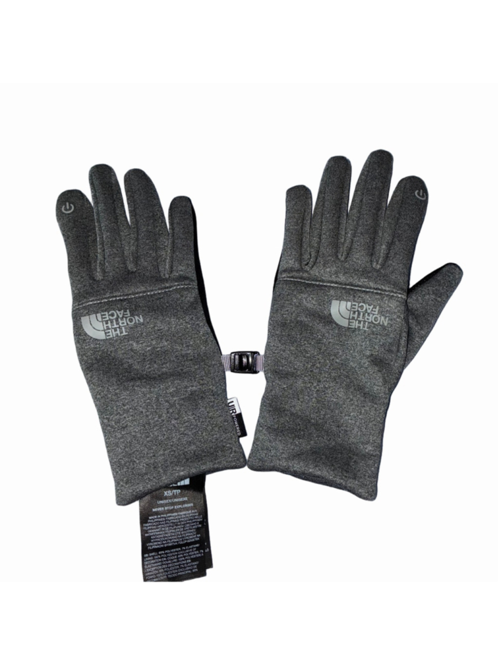 The North Face Gloves XS Grey Black Etip Tech